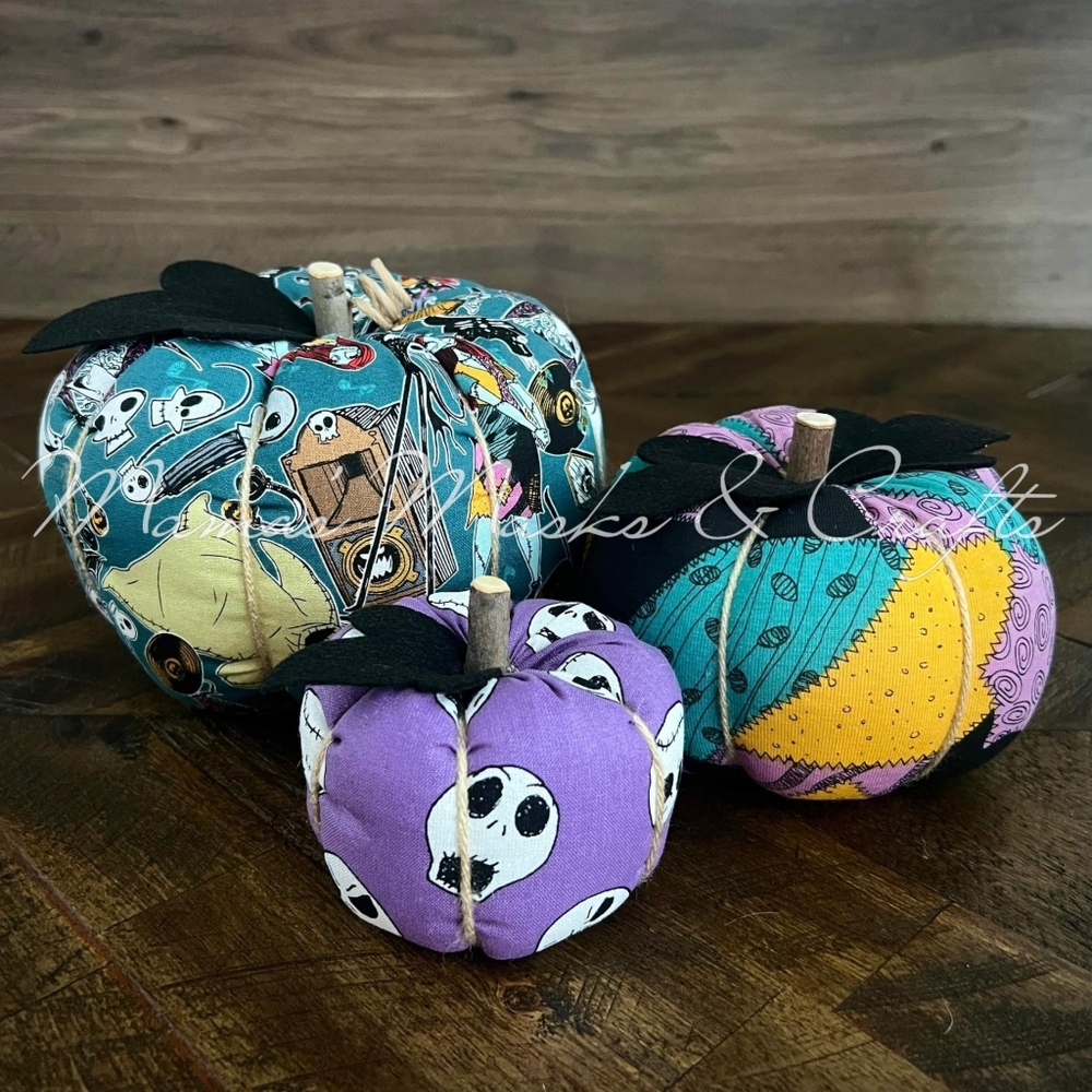 Nightmare Before Christmas Inspired Pumpkin Set (3) 🎃
